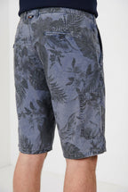 Denver M74 bermuda cargo uomo in canvas stampa hawaii relaxed fit