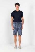 Denver M74 bermuda cargo uomo in canvas stampa hawaii relaxed fit