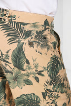 Denver M74 bermuda cargo uomo in canvas stampa hawaii relaxed fit