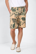 Denver M74 bermuda cargo uomo in canvas stampa hawaii relaxed fit