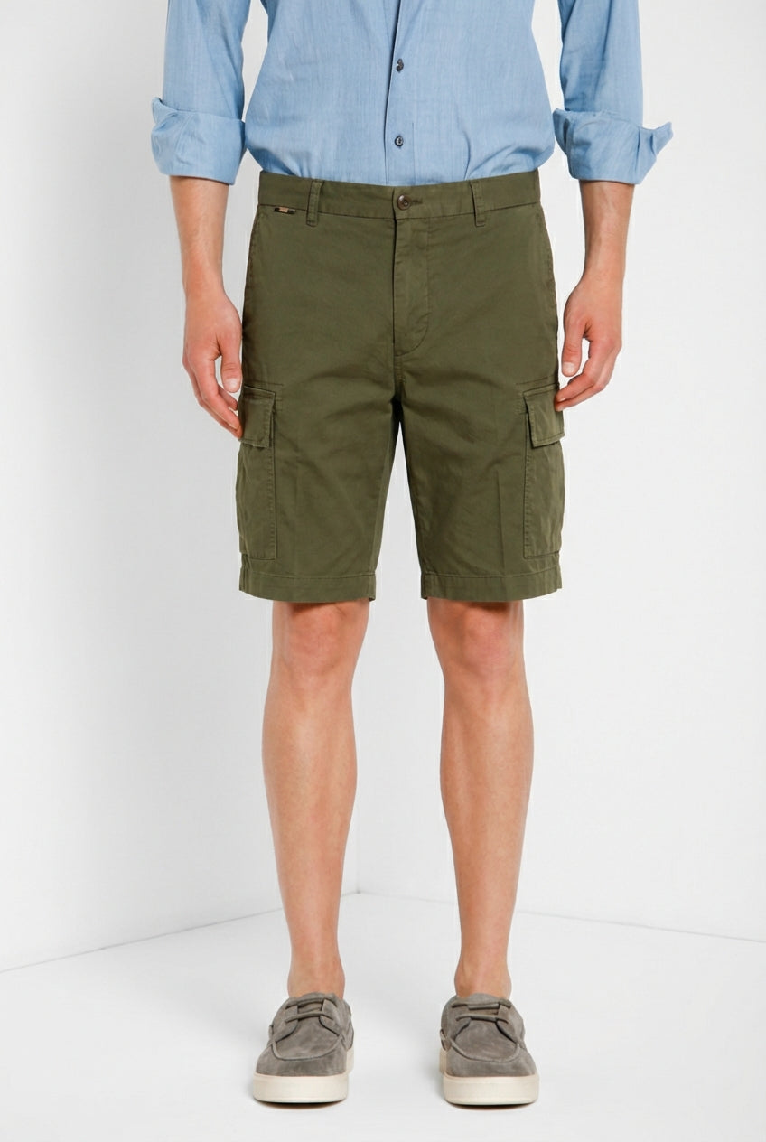 Cargo M74 bermuda cargo homme en gabardine stretch relaxed fit