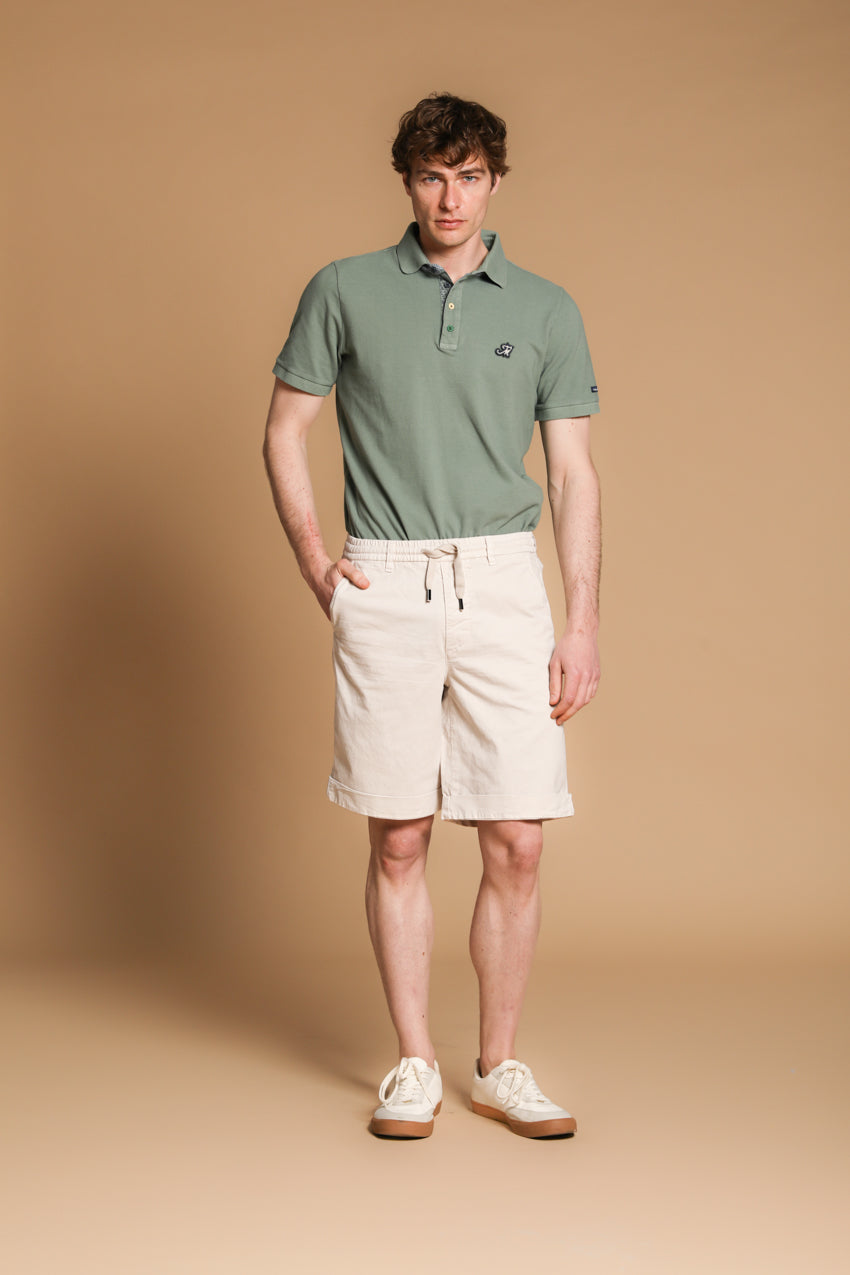 Khinos M74 Herren-Chino-Bermuda aus elastischem Baumwoll-Seiden-Twill Relaxed Fit