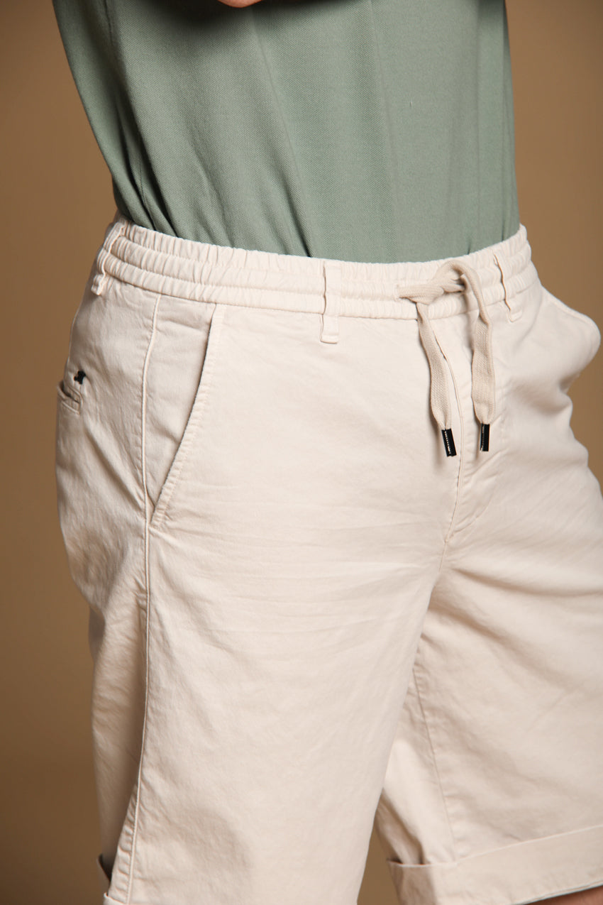 Khinos M74 Herren-Chino-Bermuda aus elastischem Baumwoll-Seiden-Twill Relaxed Fit