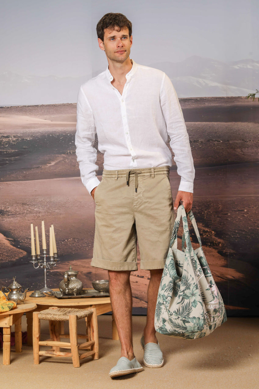 Mason’s Bag FDM Tasche aus Baumwolle mit Hawaii Blumenmuster in Tiffany-Farbe