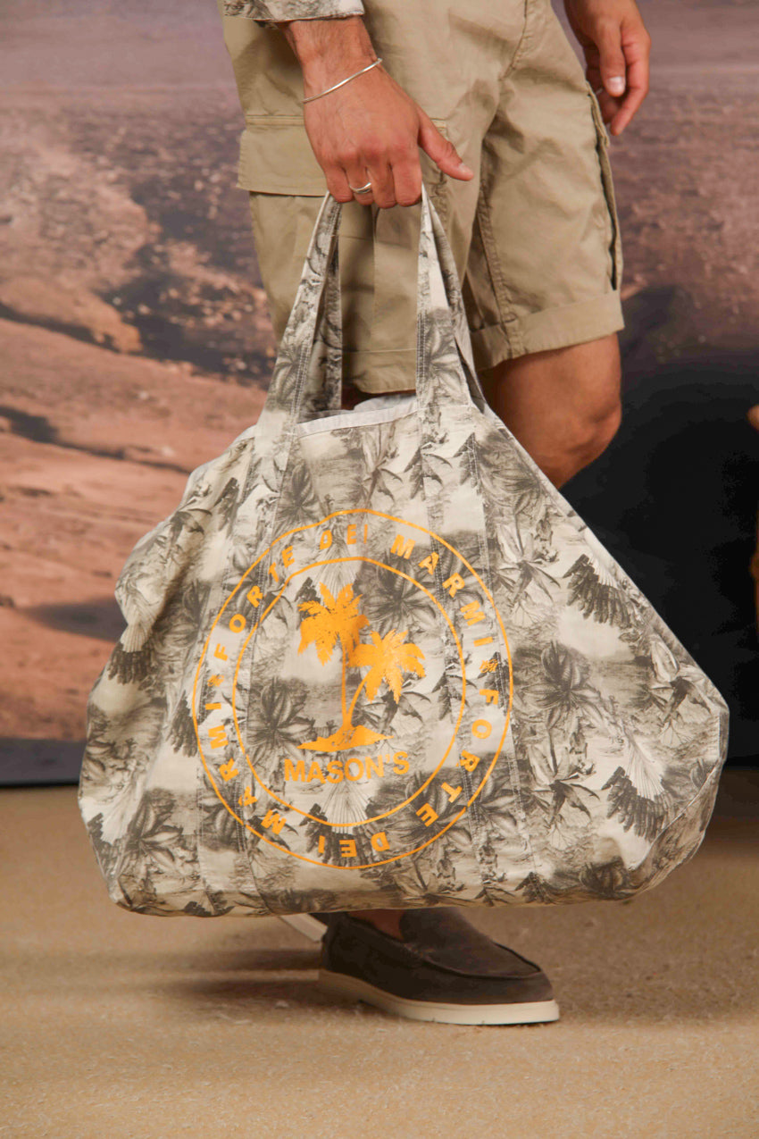 Mason’s Bag FDM Tasche aus Baumwolle mit Resca-Gewebe und Blumenmuster