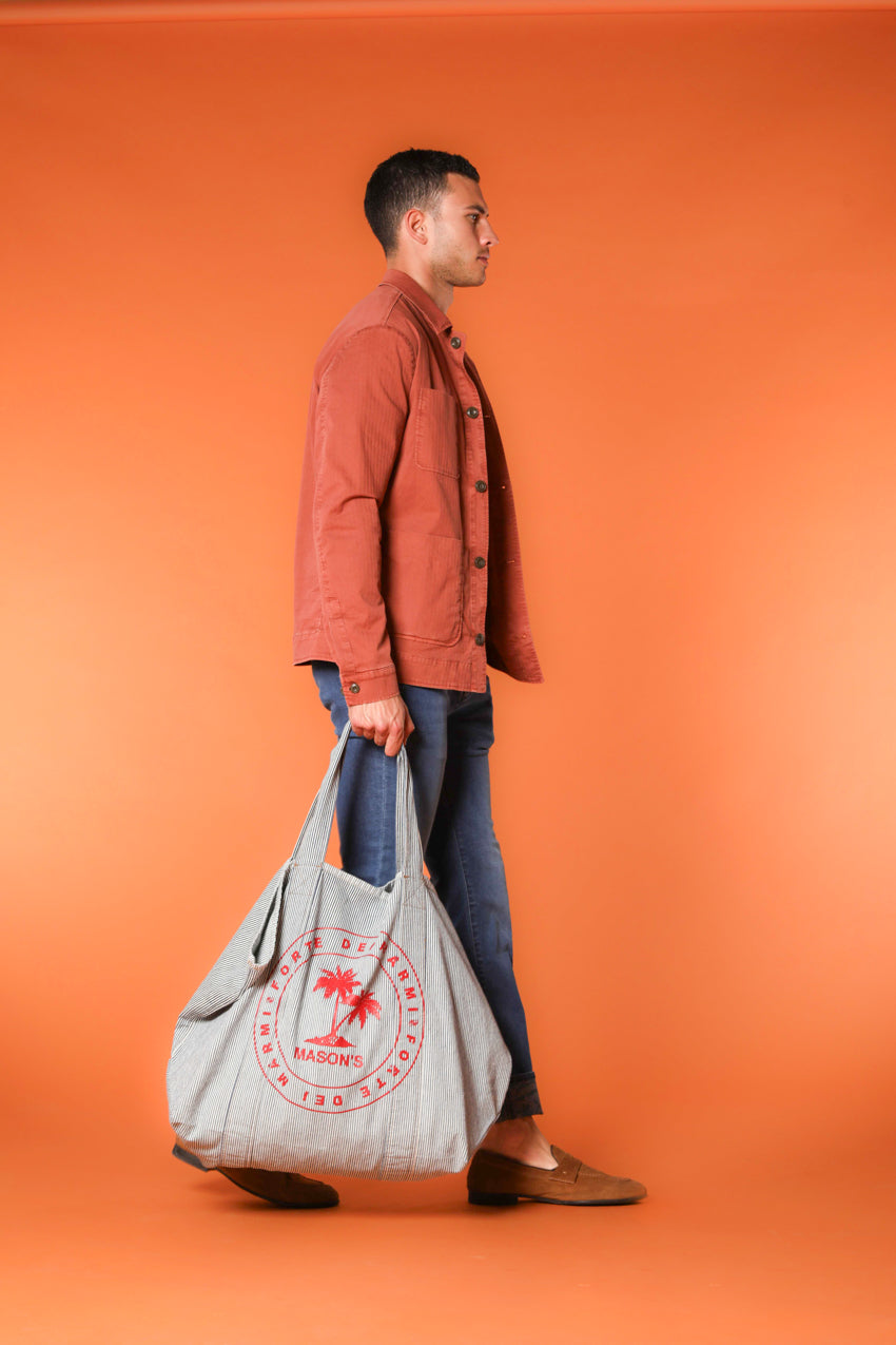 Mason’s Bag FDM Tasche aus gestreiftem Baumwollstoff