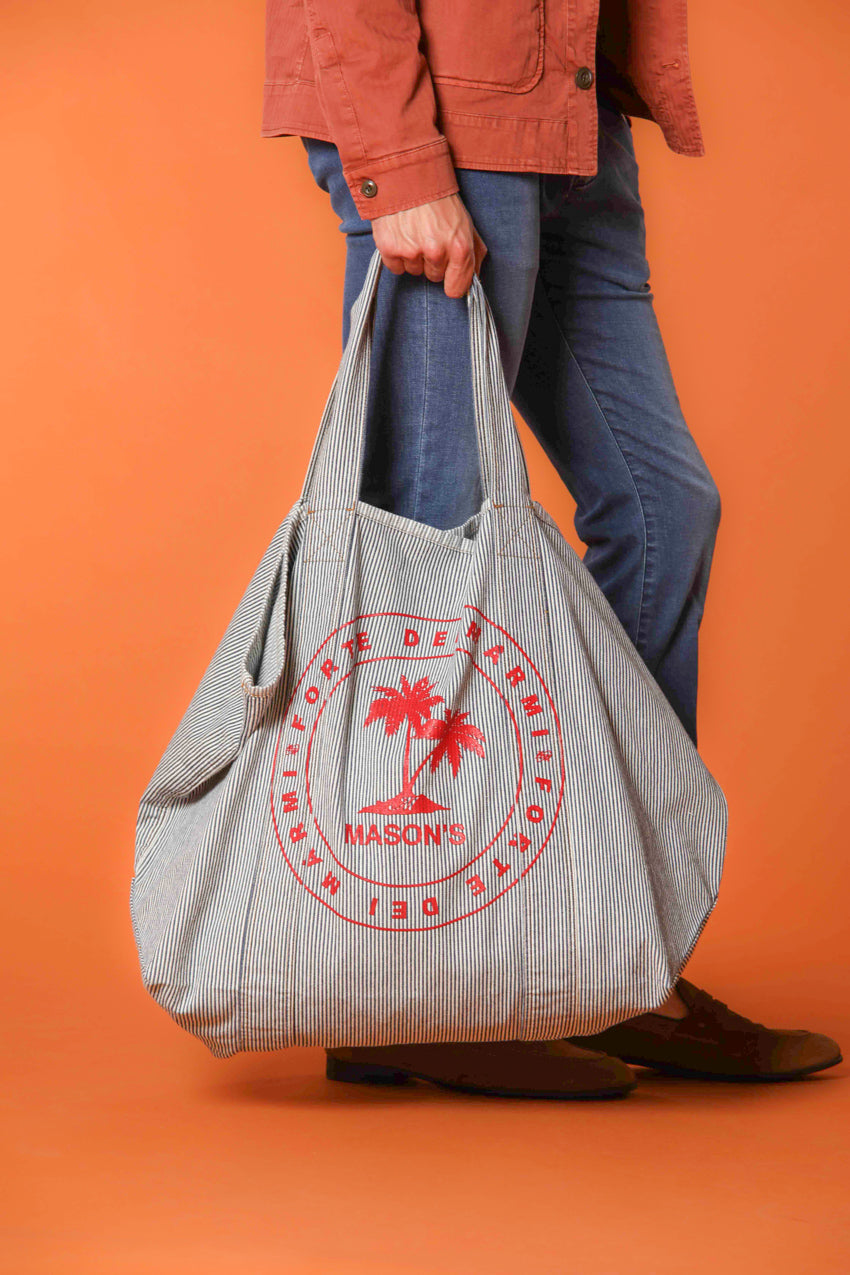 Mason’s Bag FDM Tasche aus gestreiftem Baumwollstoff