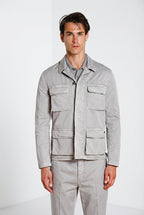 Flyshirt delamere giubbotto overshirt uomo in gabardina stretch