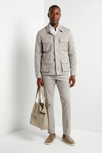 Flyshirt delamere giubbotto overshirt uomo in gabardina stretch