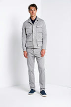 Flyshirt delamere giubbotto overshirt uomo in gabardina stretch