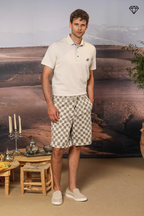 Leopardi Herren-Polo aus Piqué mit sartorialen Details ①