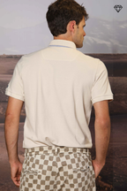 Leopardi Herren-Polo aus Piqué mit sartorialen Details ①