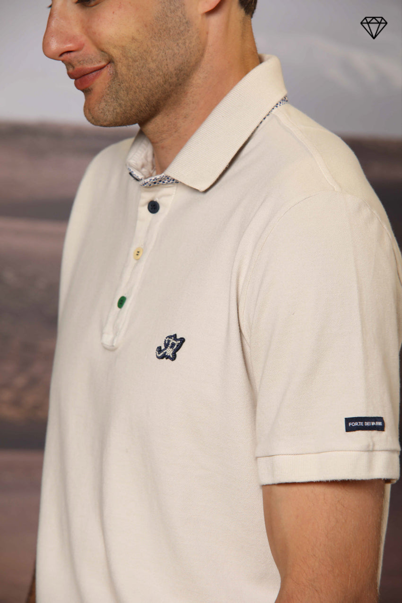 Leopardi Herren-Polo aus Piqué mit sartorialen Details ①