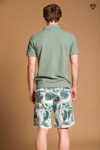 Leopardi Herren-Polo aus Piqué mit sartorialen Details ①