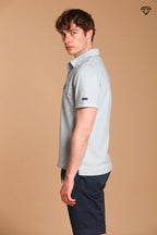 Leopardi Herren-Polo aus Piqué mit sartorialen Details ①