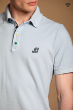 Leopardi Herren-Polo aus Piqué mit sartorialen Details ①