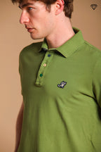 Leopardi Herren-Polo aus Piqué mit sartorialen Details ①