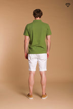 Leopardi Herren-Polo aus Piqué mit sartorialen Details ①