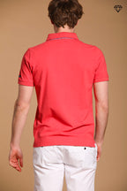 Leopardi Herren-Polo aus Piqué mit sartorialen Details ①