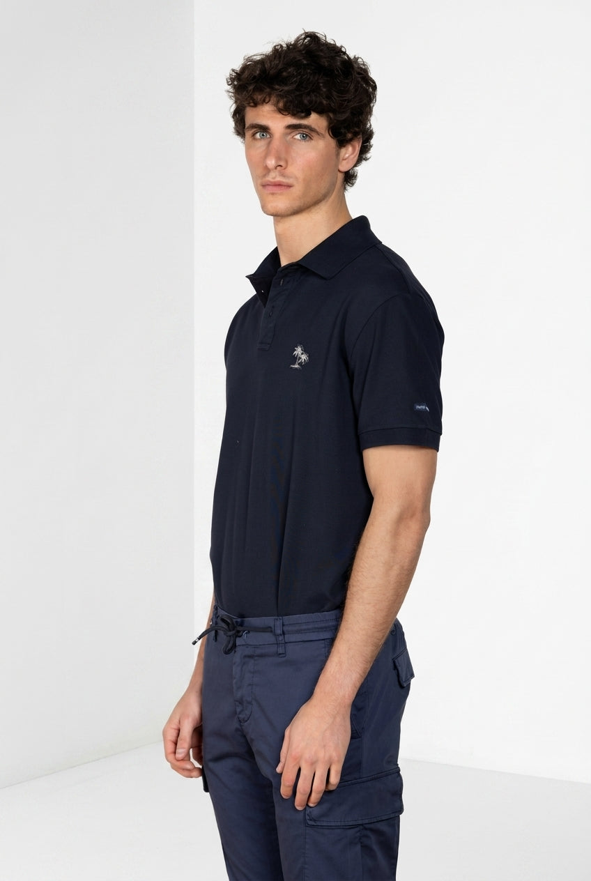 Leopardi men's polo shirt in piqué ①