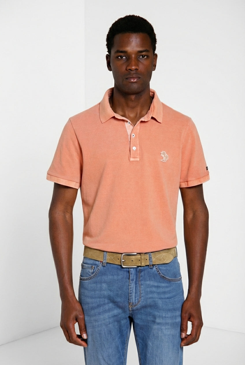 Leopardi delamere men's polo shirt in piquet