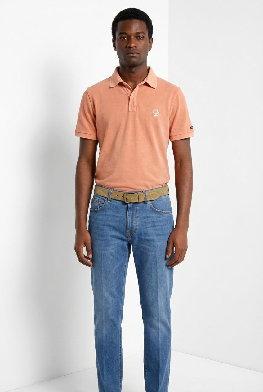 Leopardi delamere men's polo shirt in piquet