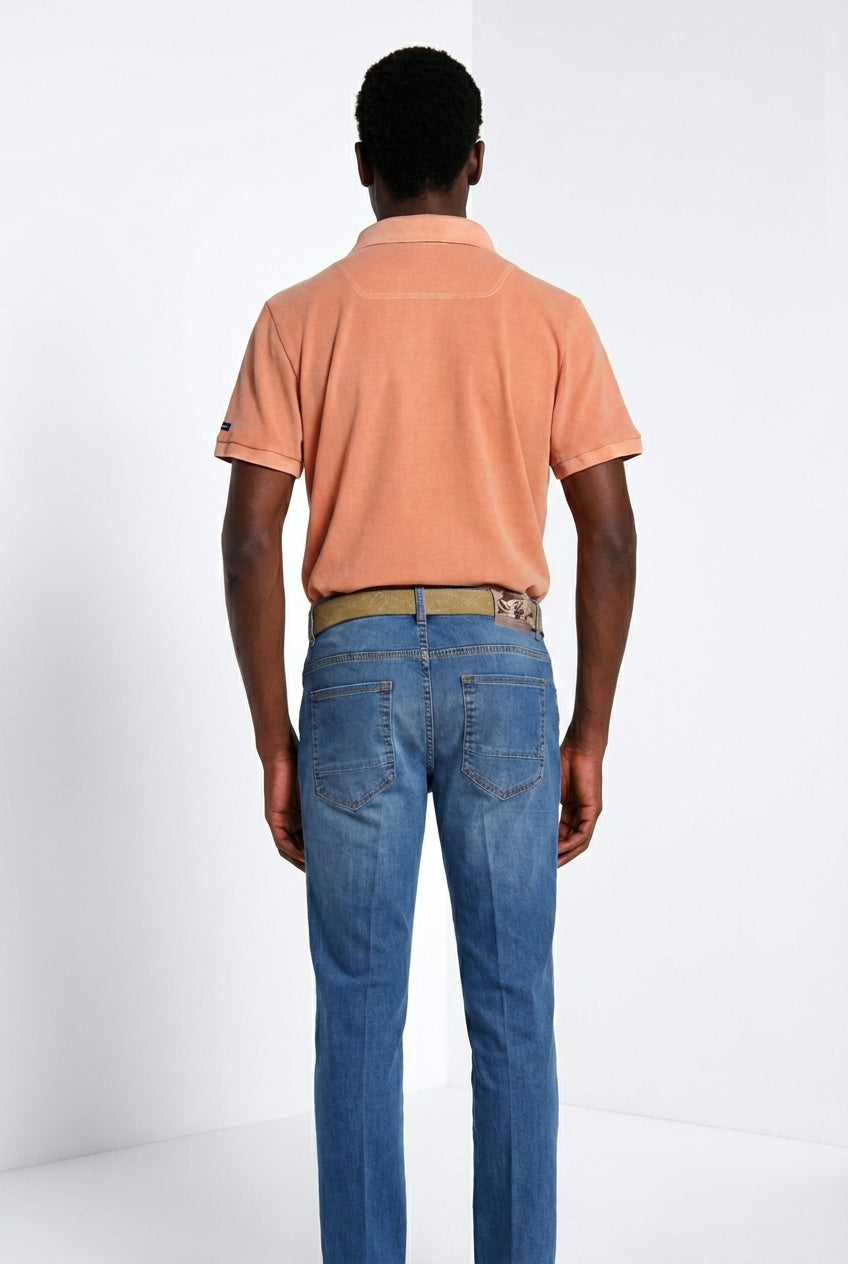 Leopardi delamere men's polo shirt in piquet