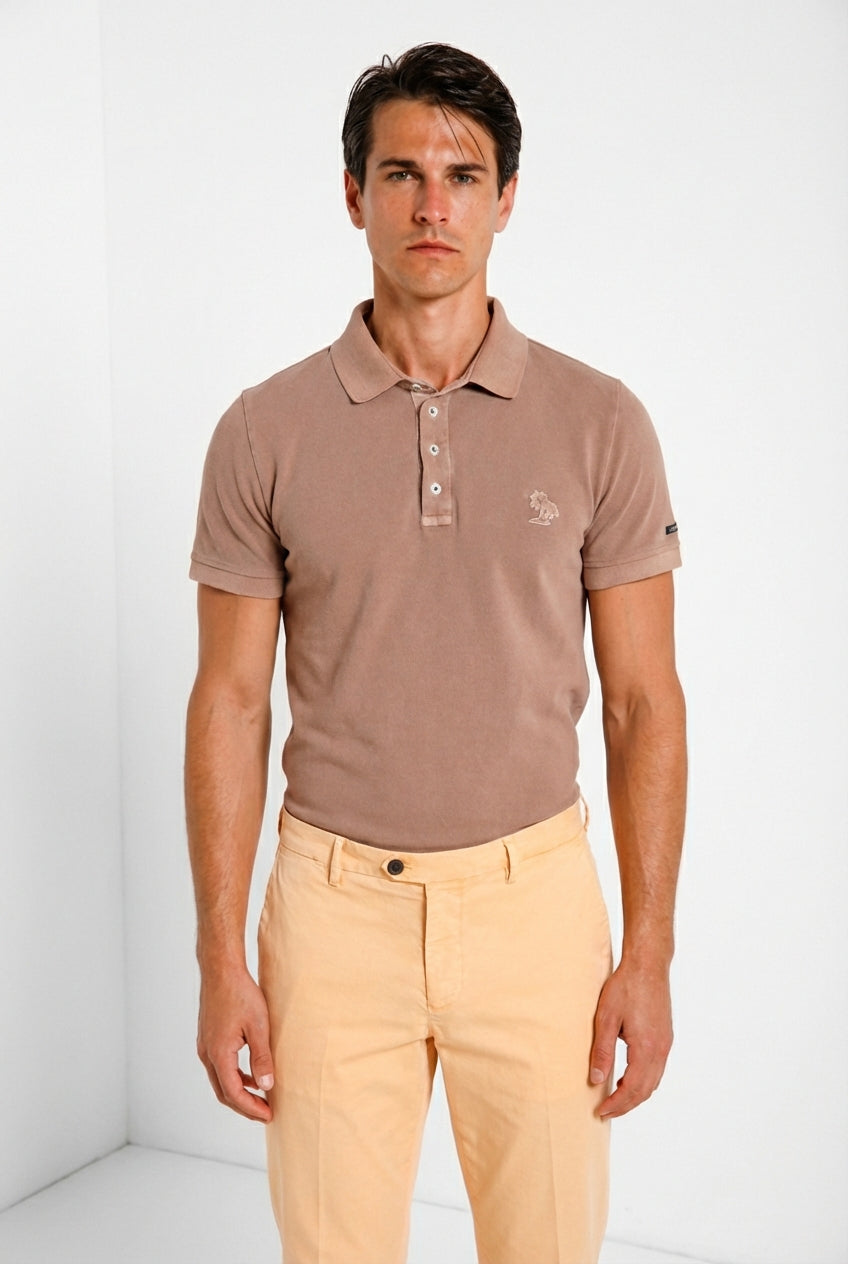 Leopardi delamere men's polo in piqué