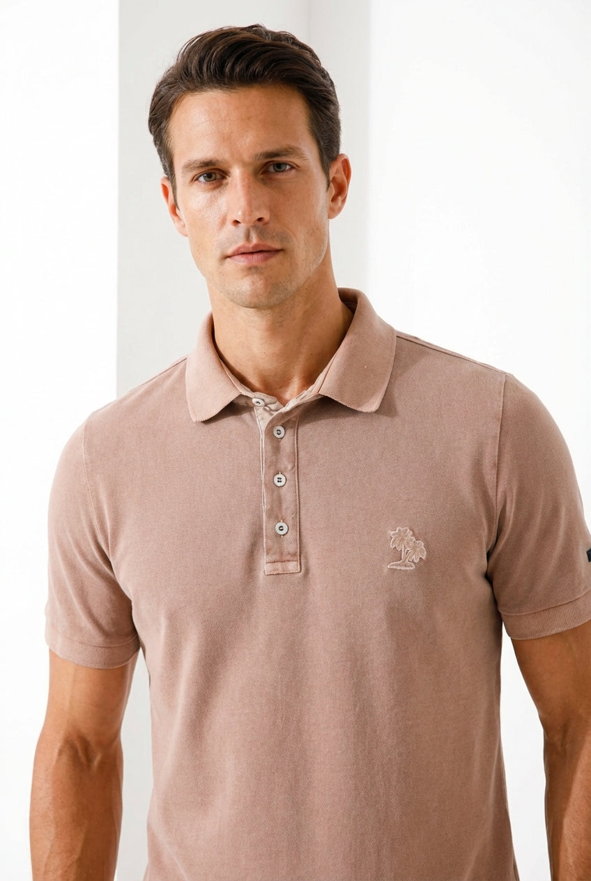 Leopardi delamere men's polo in piqué