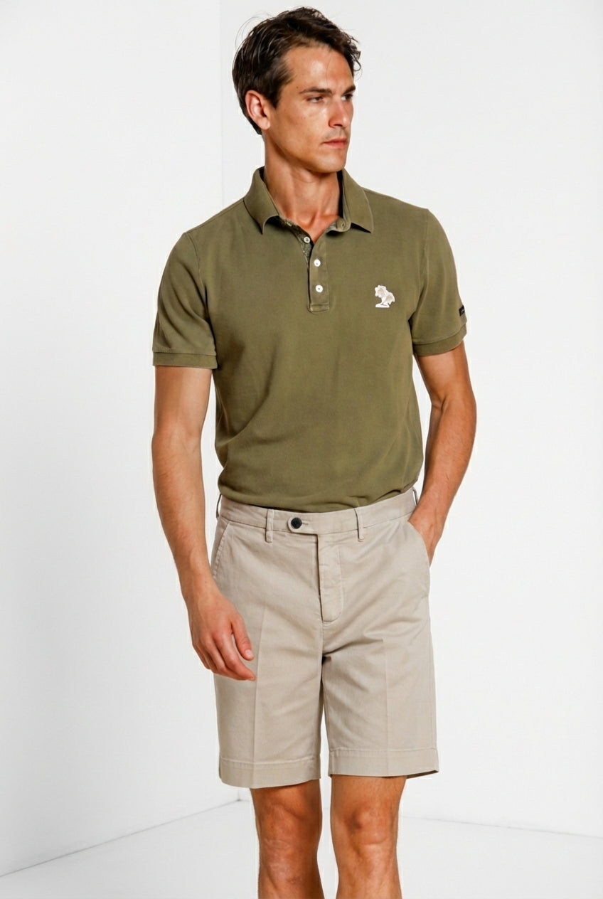 Leopardi delamere men's polo shirt in piquet
