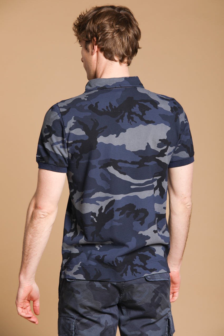 Print Herren-Poloshirt aus Piqué mit Camouflage-Muster