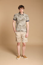 Print Herren-Poloshirt aus Piqué mit Camouflage-Muster