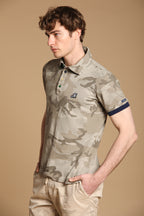 Print Herren-Poloshirt aus Piqué mit Camouflage-Muster