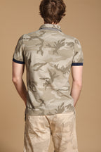 Print Herren-Poloshirt aus Piqué mit Camouflage-Muster