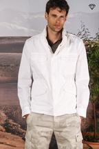 Field Jacket M74 Herren aus leichtem Pima-Baumwoll-Twill Stretch ①