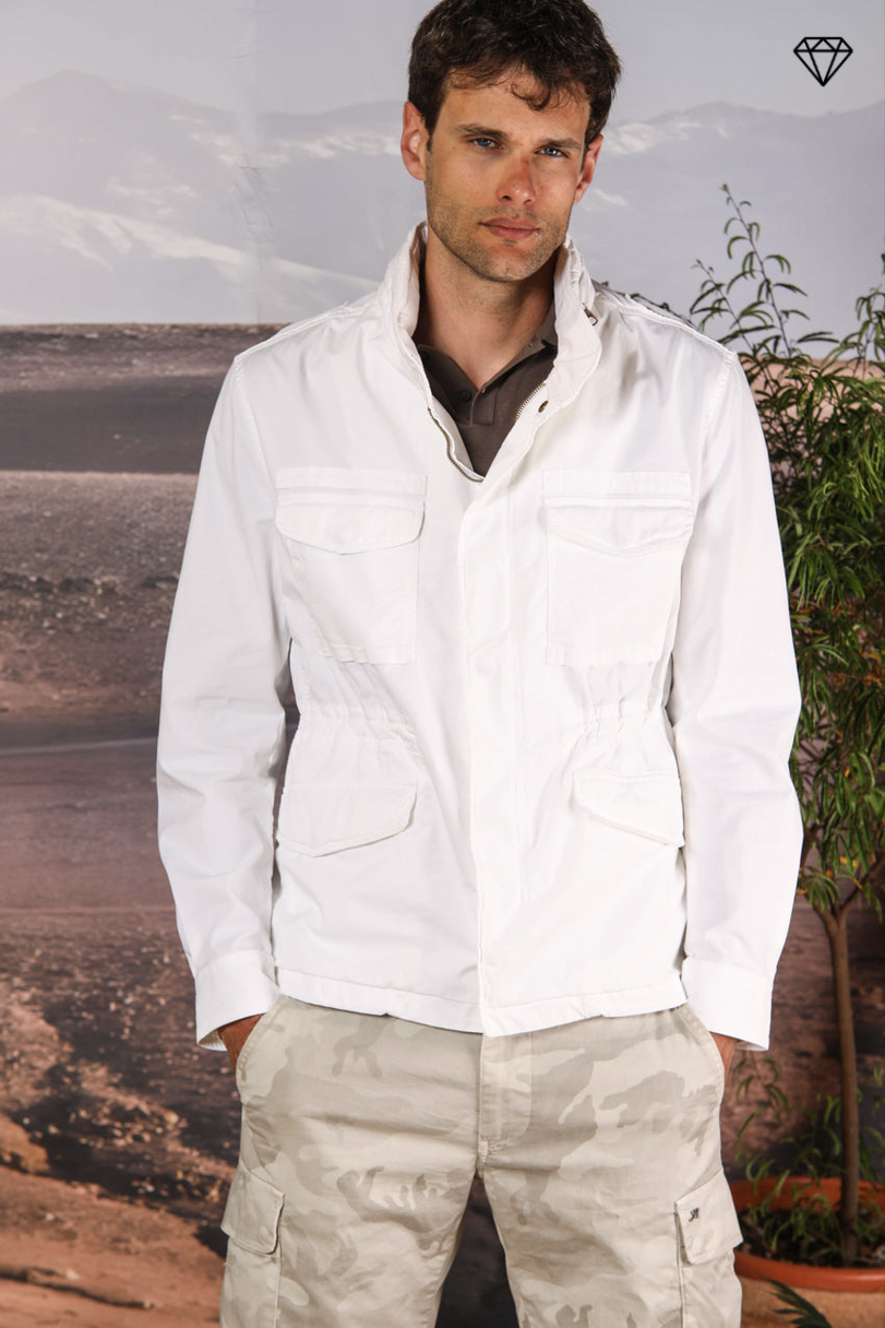Field Jacket M74 Herren aus leichtem Pima-Baumwoll-Twill Stretch ①