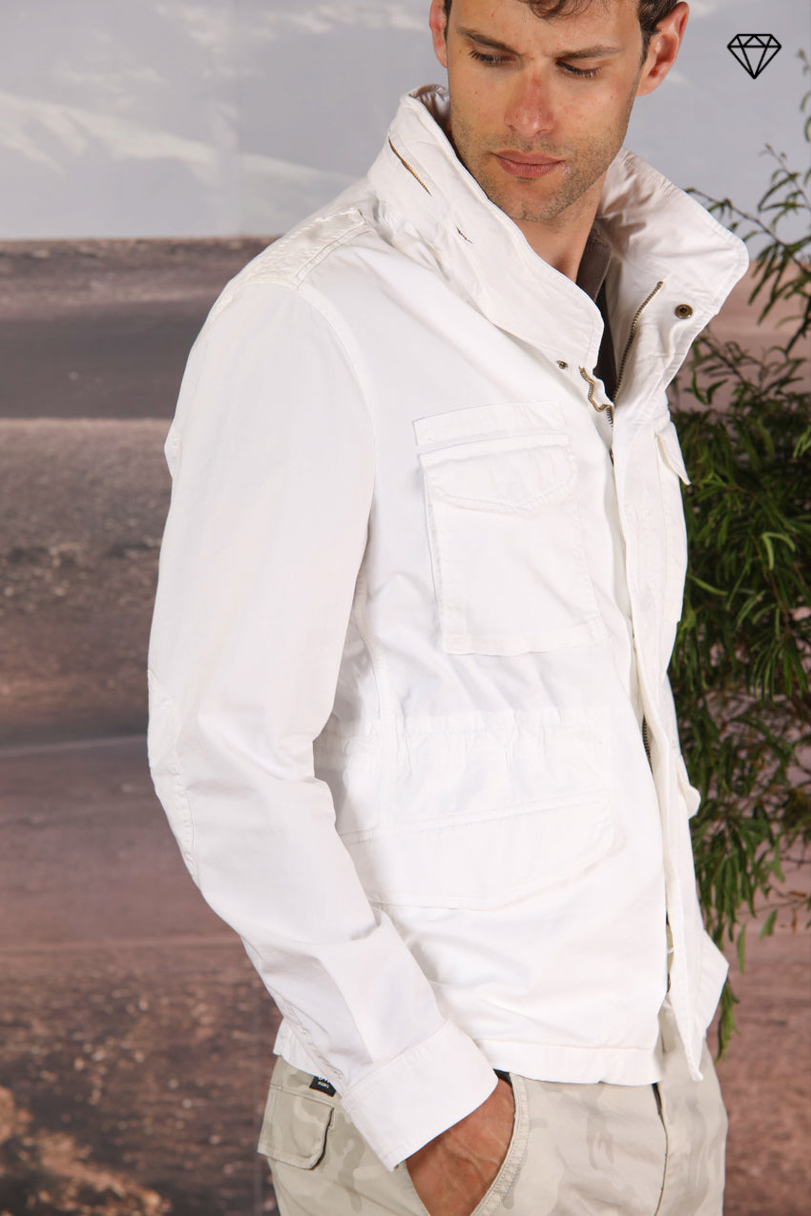 Field Jacket M74 Herren aus leichtem Pima-Baumwoll-Twill Stretch ①