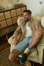 Field Jacket M74 Herren aus leichtem Pima-Baumwoll-Twill Stretch ①