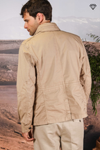 Field Jacket M74 Herren aus leichtem Pima-Baumwoll-Twill Stretch ①