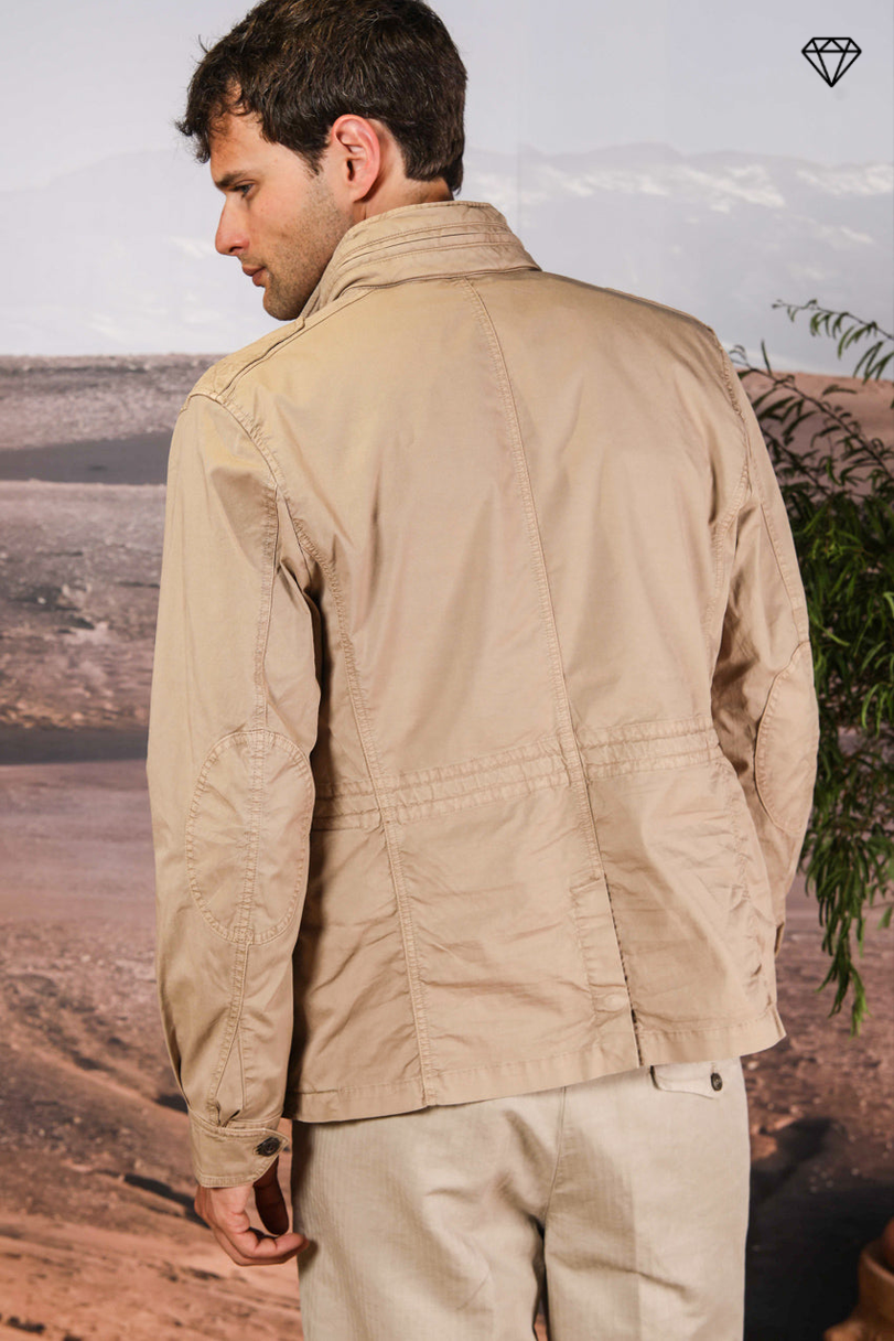 Field Jacket M74 Herren aus leichtem Pima-Baumwoll-Twill Stretch ①