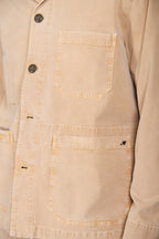Detroit M74 men's overshirt in slub panama