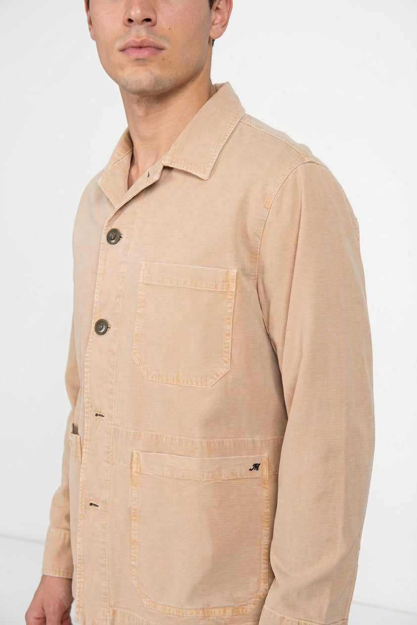 Detroit M74 overshirt uomo in panama fiammata