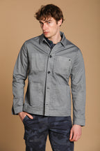 James Overshirt Herren aus Baumwoll-Chevron 