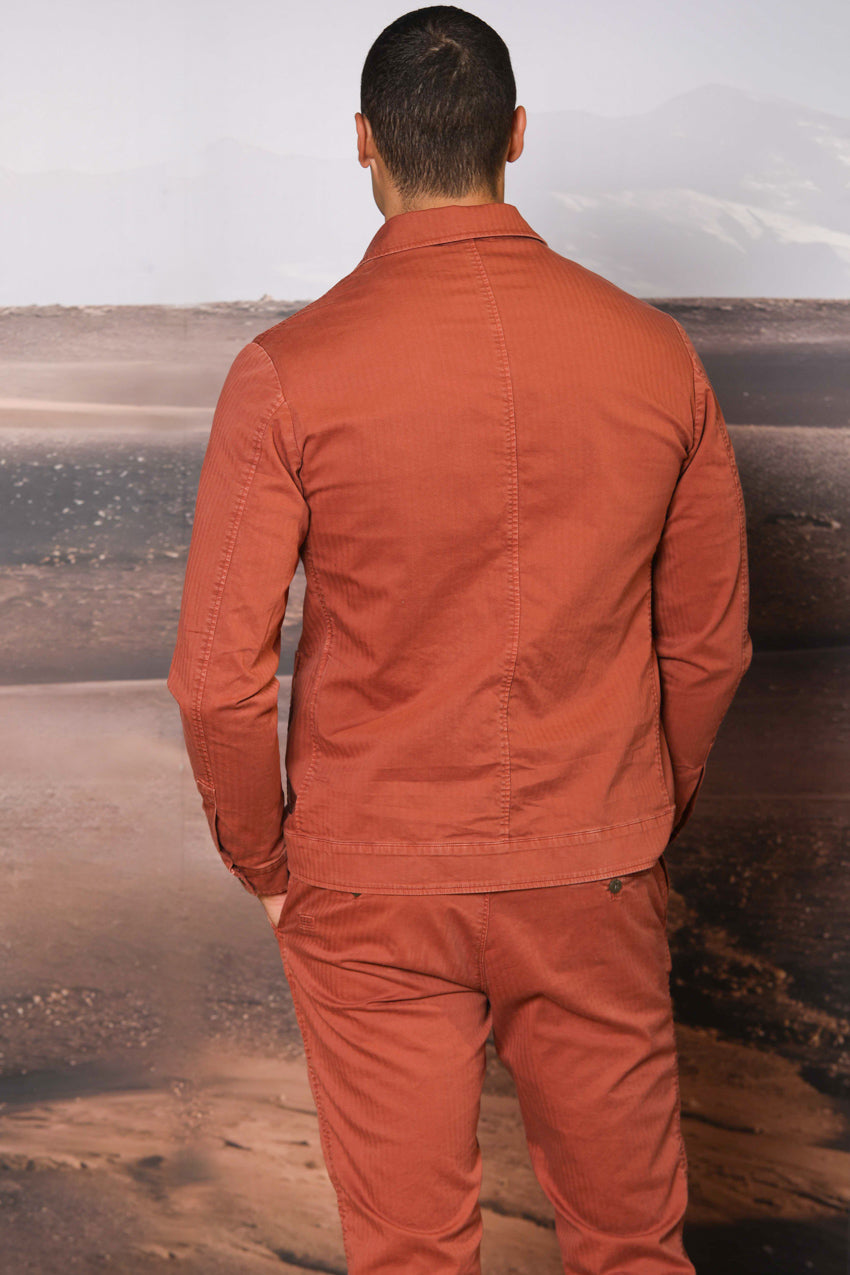 James Overshirt Herren aus Baumwoll-Chevron 