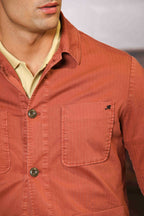 James Overshirt Herren aus Baumwoll-Chevron 