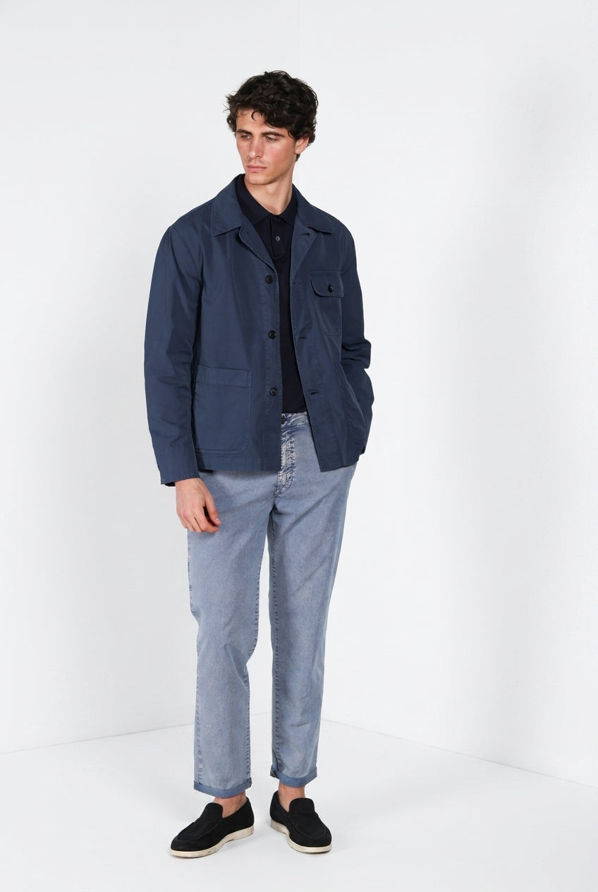 Work chaqueta sobrecamisa hombre en lona oxford ①