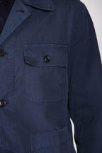 Work jacket overshirt uomo in canvas oxford ①