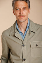 Work Jacket overshirt uomo in canvas oxford ①