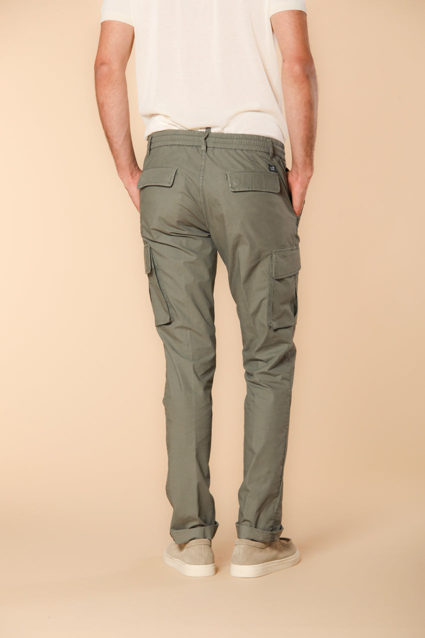 Immagine 5 di Chile Jogger pantalone cargo uomo in tela paracadute extra slim fit colore verde militare di Mason's