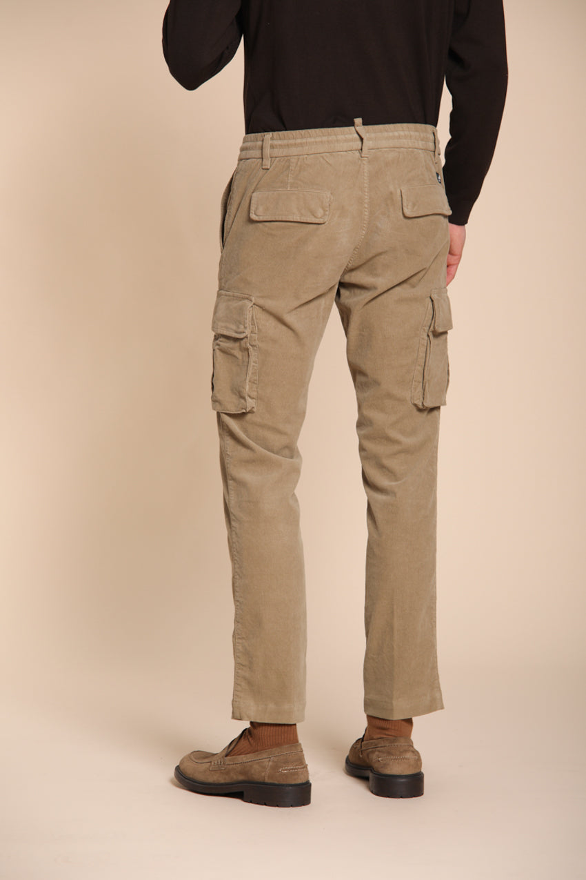 Foto 5 Chile Jogger pantalone cargo uomo in velluto 1500 righe extra slim fit